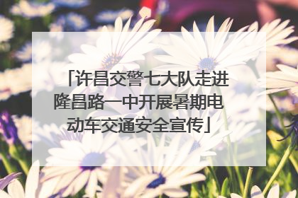 许昌交警七大队走进隆昌路一中开展暑期电动车交通安全宣传